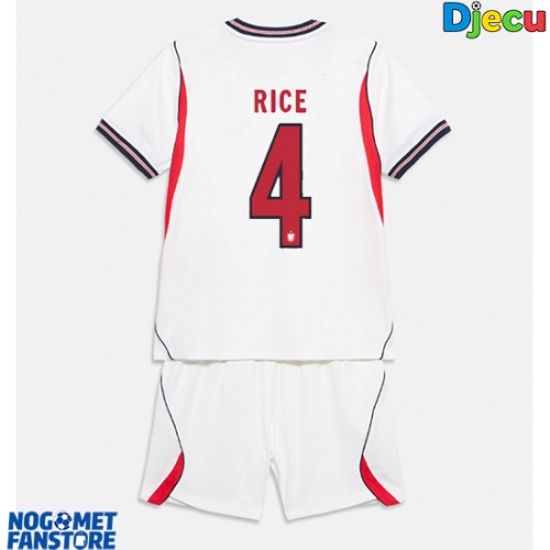 Engleska Declan Rice #4 Domaci Dres za djecu SP 2026 Kratak Rukav (+ Kratke hlače)